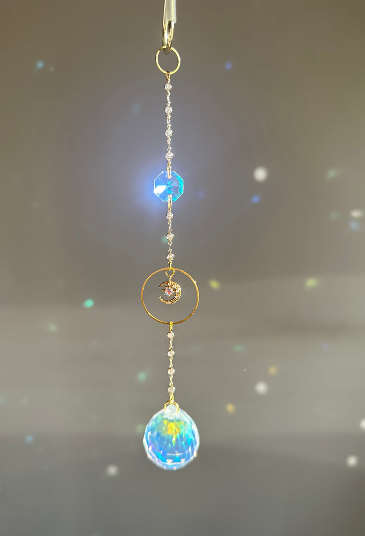Crystal Suncatcher - Sun and Moon