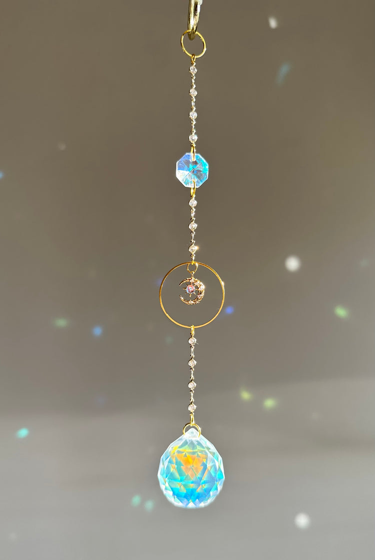 Crystal Suncatcher - Sun and Moon