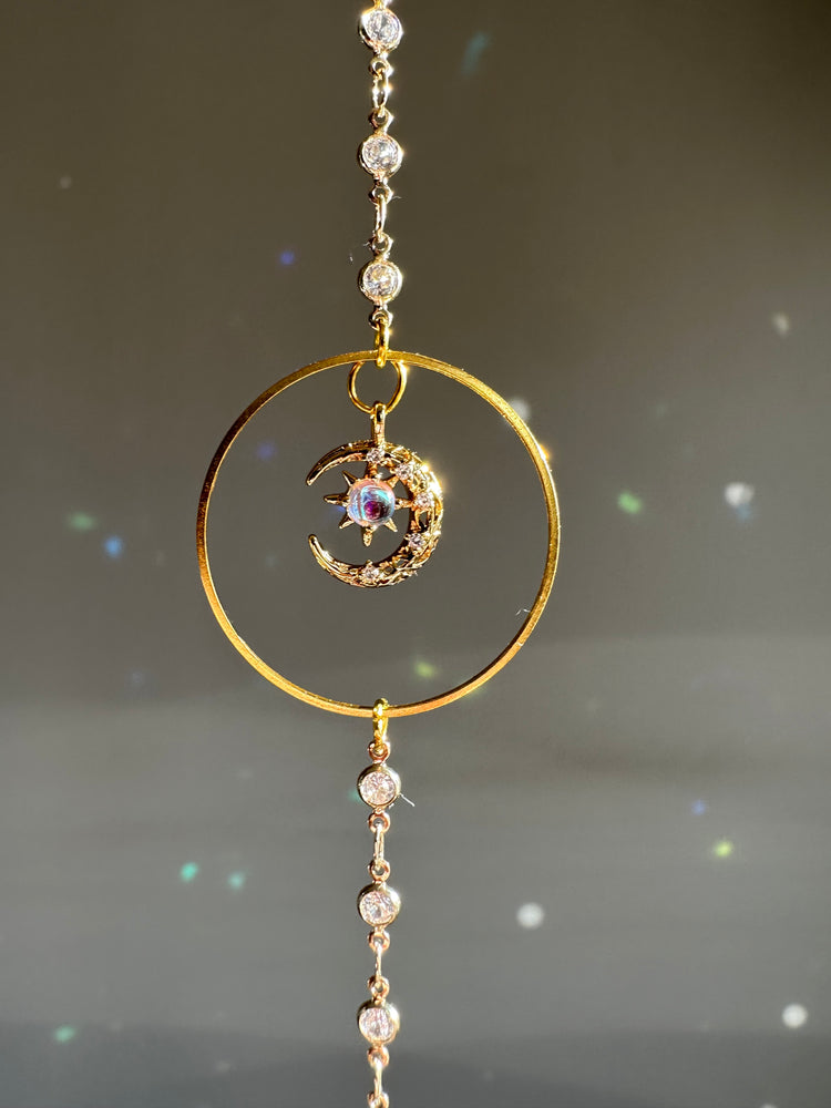 Crystal Suncatcher - Sun and Moon