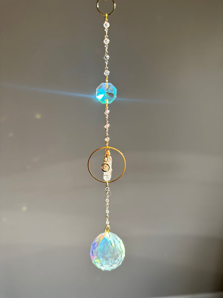 Crystal Suncatcher -Zodiac Sign + Quartz