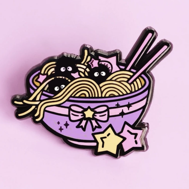 Studio Ghibli Soot Sprites Ramen Enamel Pin