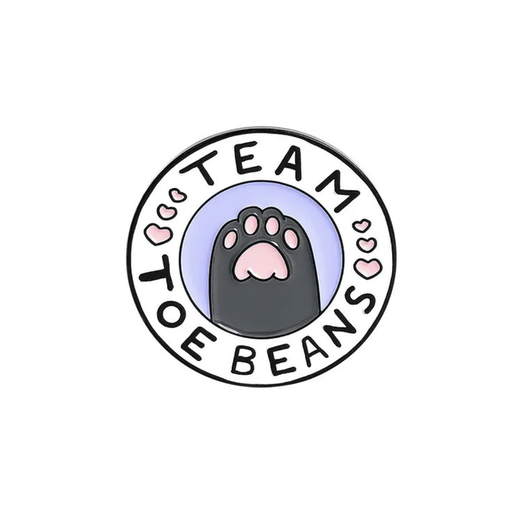 Team Toe Beans Cat Paw Enamel Pin
