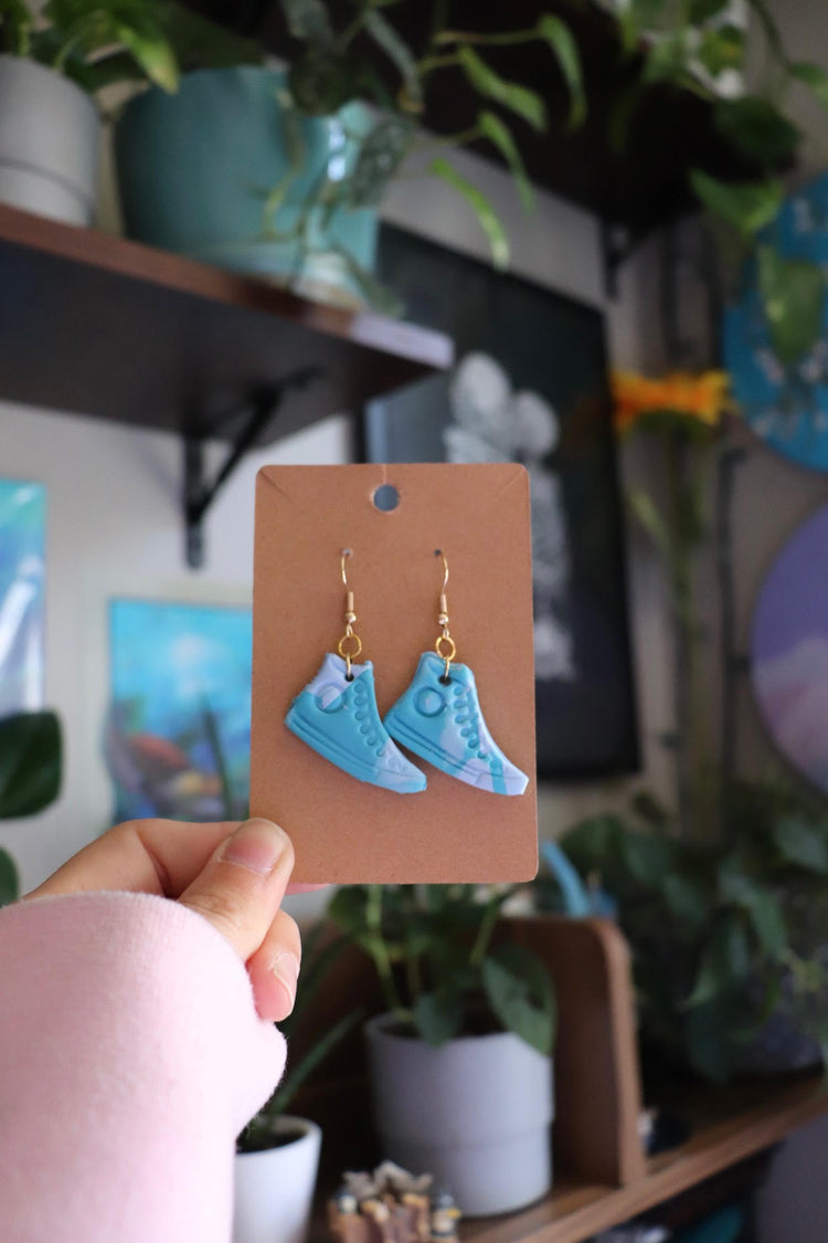 Converse Sneaker Earrings - Blue