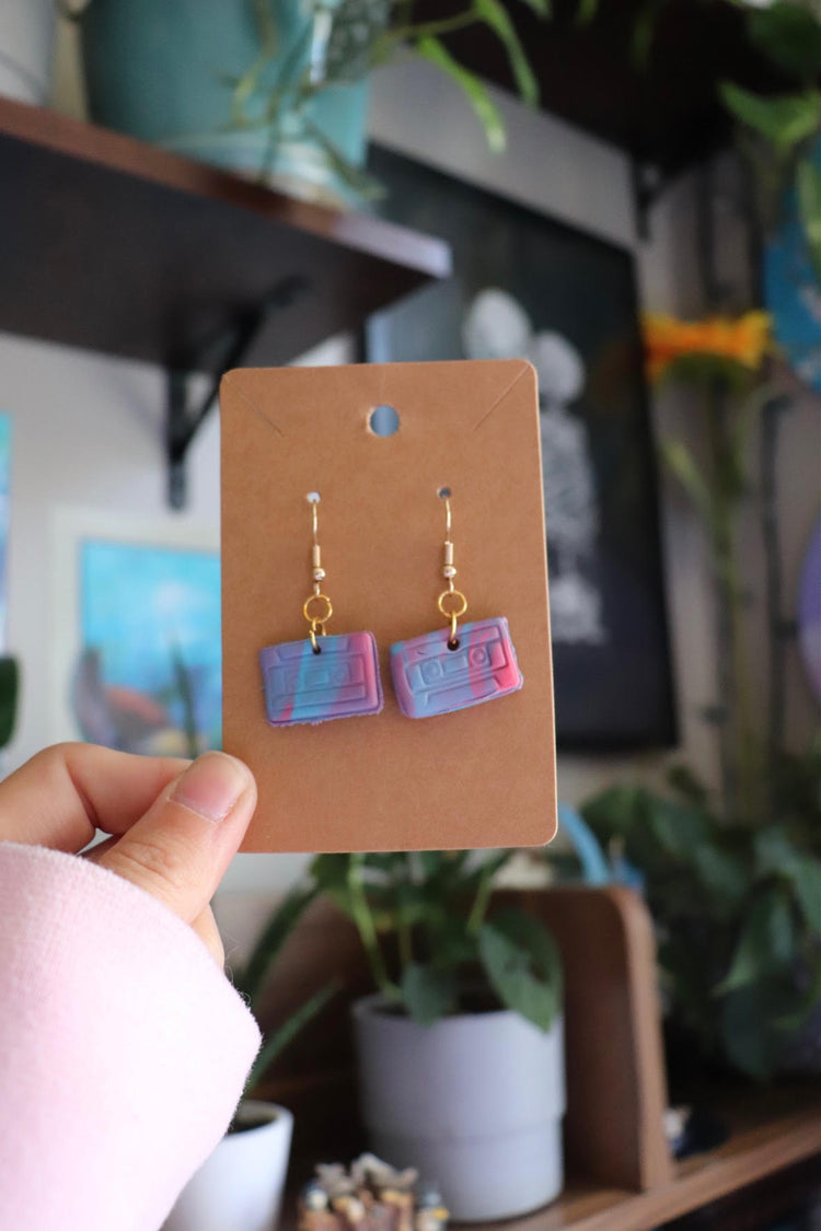 Cassette Tape Retro Vintage Earrings