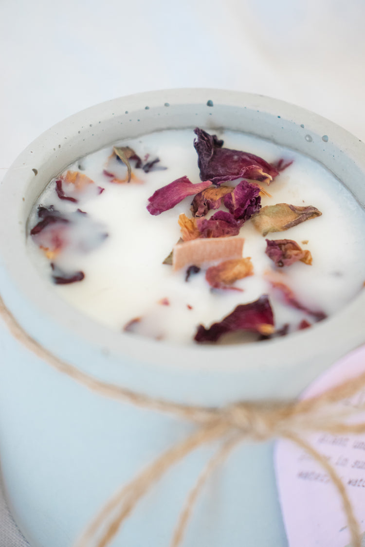 Wildflower Grow Candle Round - Rose