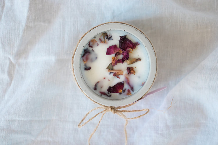 Wildflower Grow Candle Round - Rose