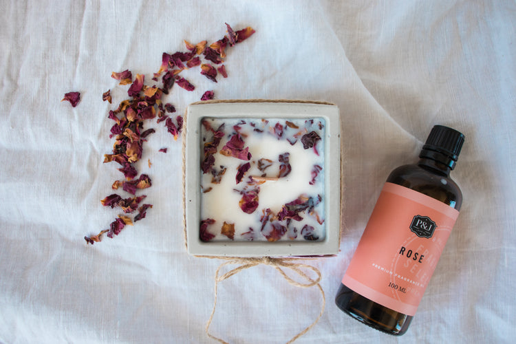 Wildflower Grow Candle Square - Rose