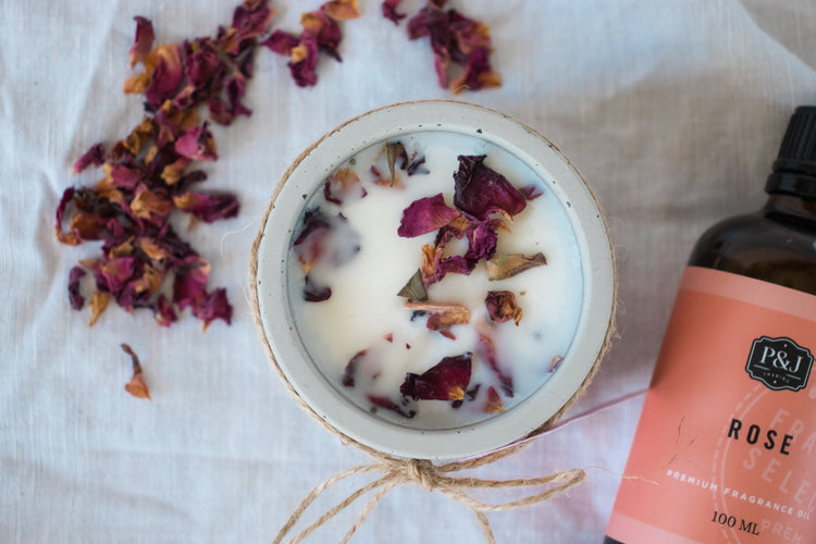 Wildflower Grow Candle Round - Rose
