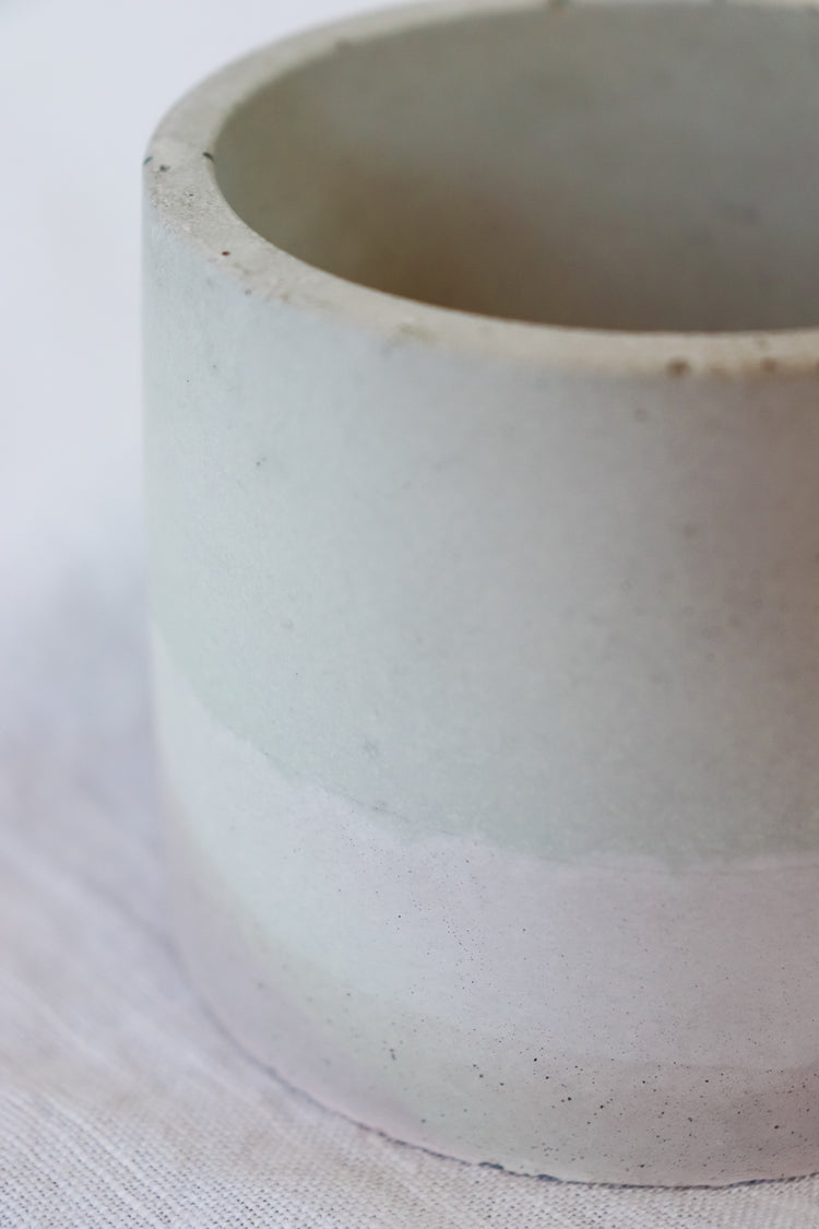Blush Pink Concrete Plant Pot - Round