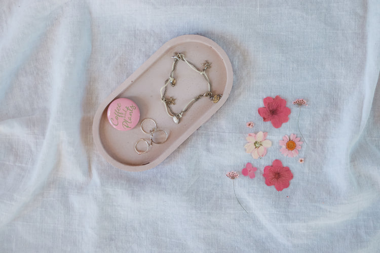 Concrete Vanity Tray - Blush Pink