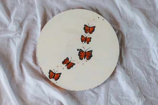 Handpainted Light Up Vinyl Record Wall Art- Butterflies