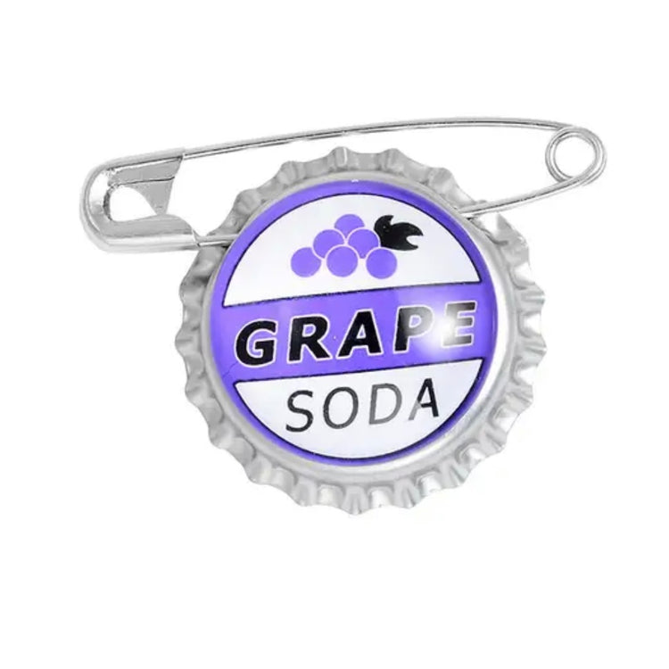 Grape Soda Bottle Cap Enamel Pin from Up