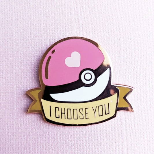 Pokemon I Choose You Pokeball Romantic Enamel Pin