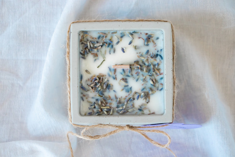 Wildflower Grow Candle Square - Lavender