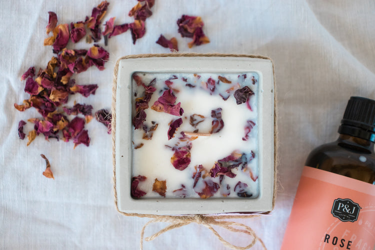 Wildflower Grow Candle Square - Rose